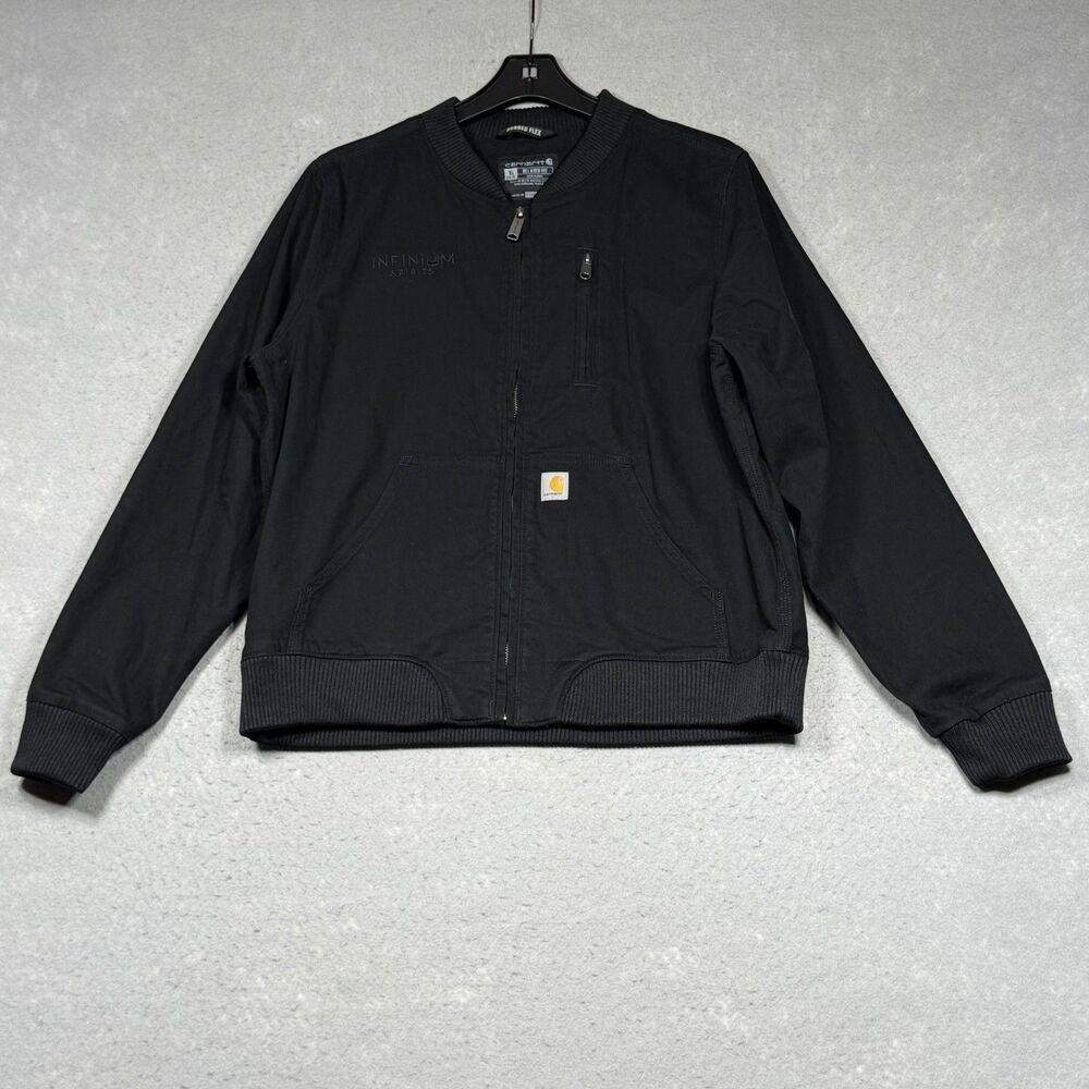 Carhartt Jacket Women’s XL Black Relaxed Fit Rugged Flex Jacket Zip 0J2524-W